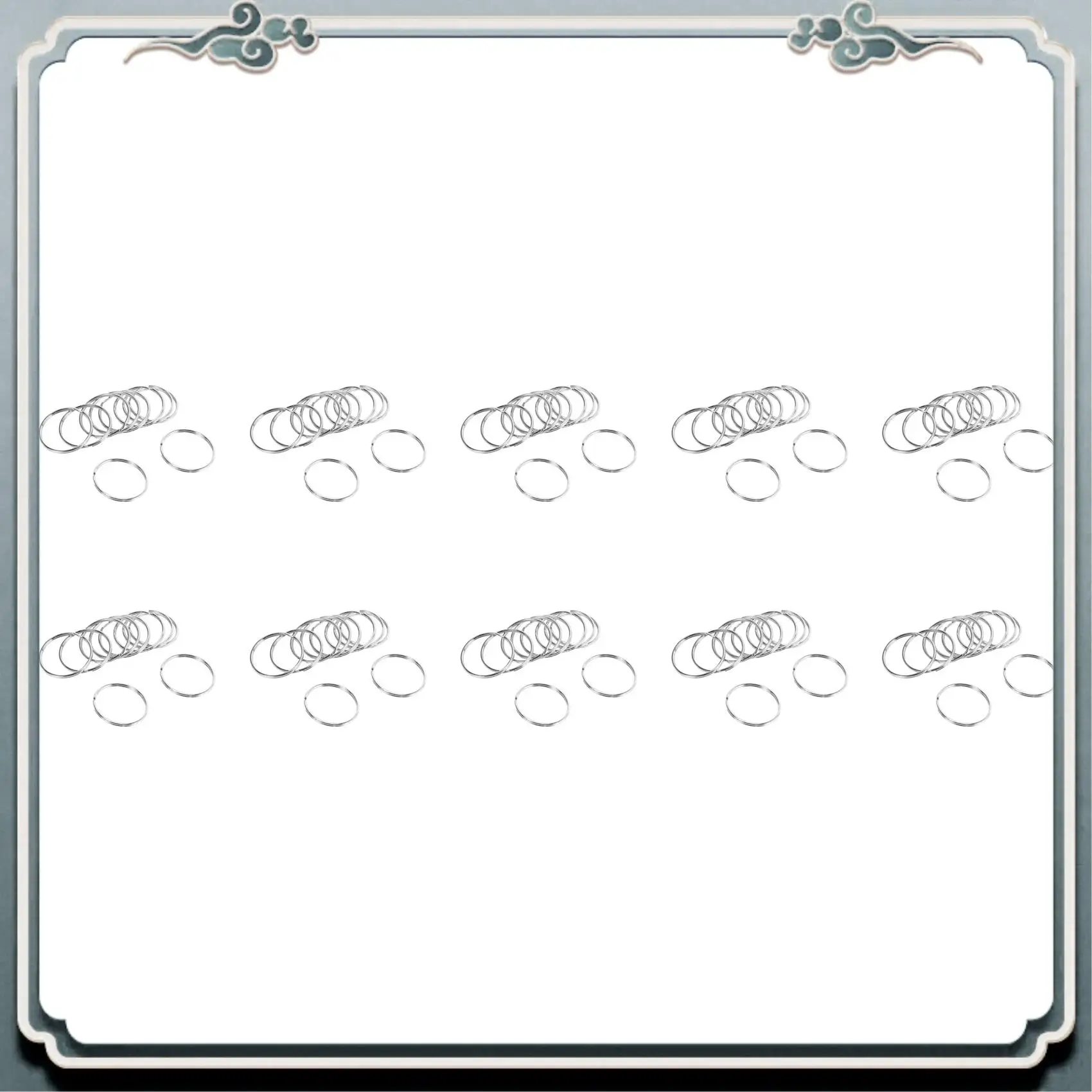 AC76-100X Quality 50Mm Keyring Split Ring Set Heavy Duty Large Nickel Key Loop Sprung Hoop