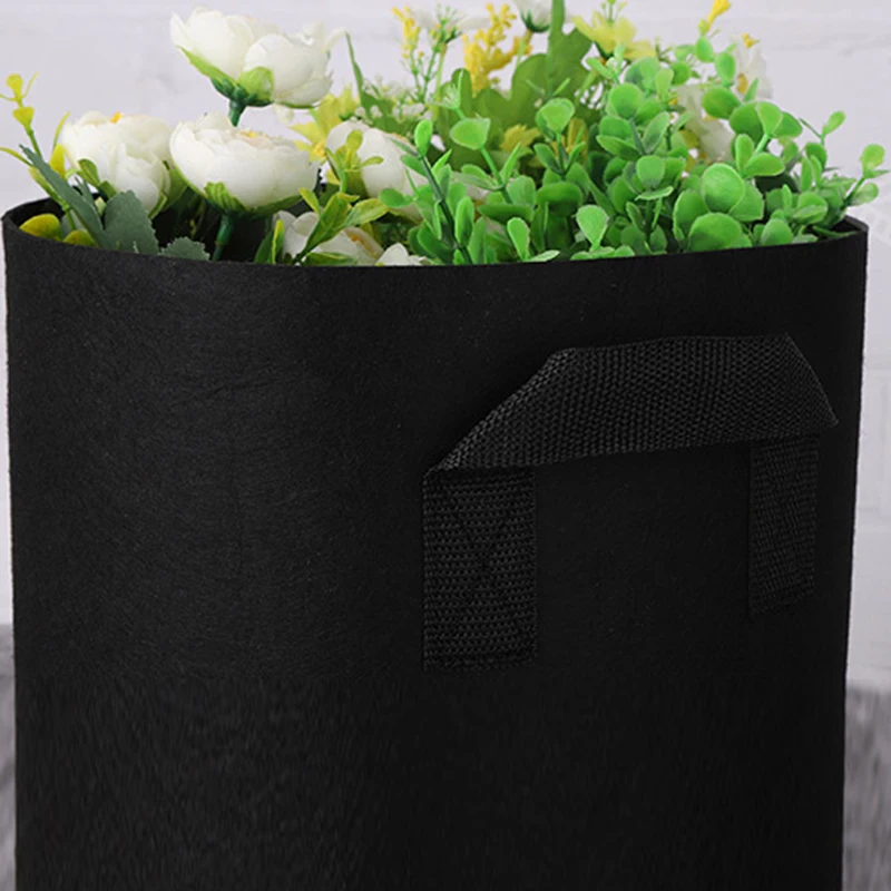 Neuer Pflanzbeutel aus Vliesstoff zum Wachsen von Blumen, zum Wachsen von Sämlingen, Pflanzbeutel für Bäume, Pflanzbeutel, Gartenbau-Blumentopf – Detail 10