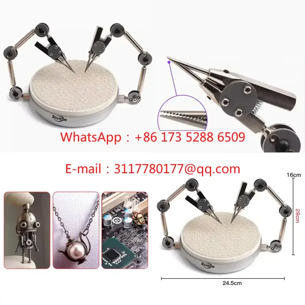 WAP01  Adjustable double-arm clamp Universal rotating honeycomb welding table Rotable basic jewelry welding auxiliary tools