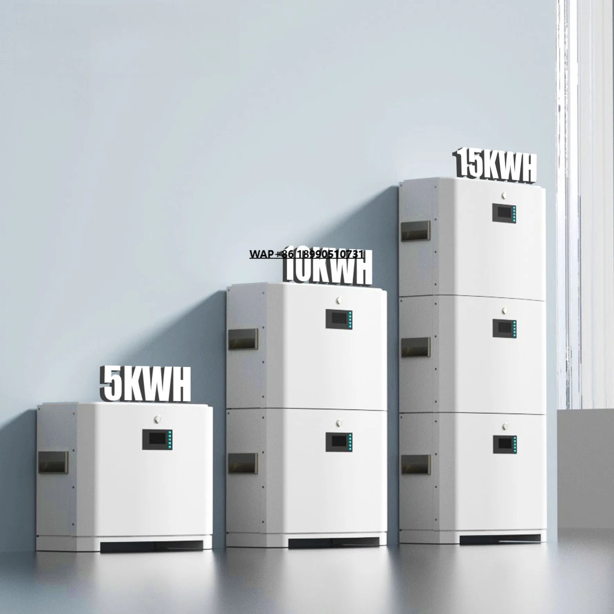 Grid Solar Power Energy System 5KW 10KW 15KW Supported 5KWh 10KWh 15KWh LiFePO4 51.2V 100Ah Stackable MPPT Battery
