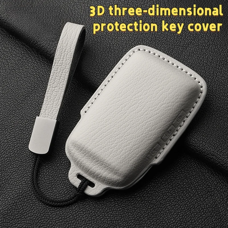 

For Mazda CX-5 Goatskin Key Case, Mazda 3 Nexera Line also CX-30 Genuine Leather Full Wrap Scratch Resistant Key Case