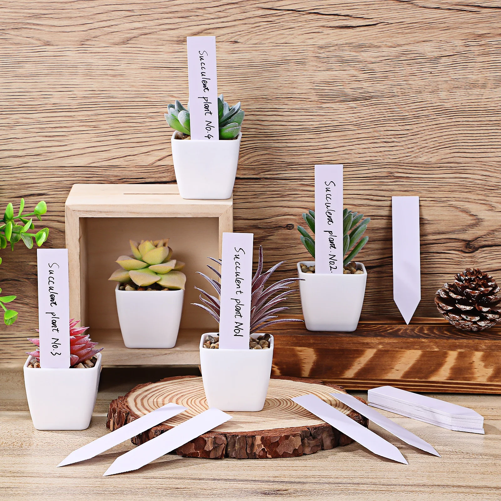 

120pcs Plant Labels Stakes Reusable Garden Plant Markers With Writeable Surface For Outdoor Potted Plants Tree Identification