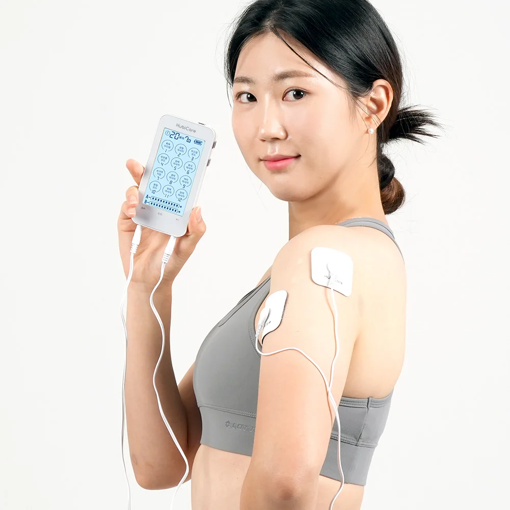 [휴비딕] 웨이브펄스 스마트 터치형 저주파 마사지기 어깨 허리 충전식 자극기 HMB-500... - 2