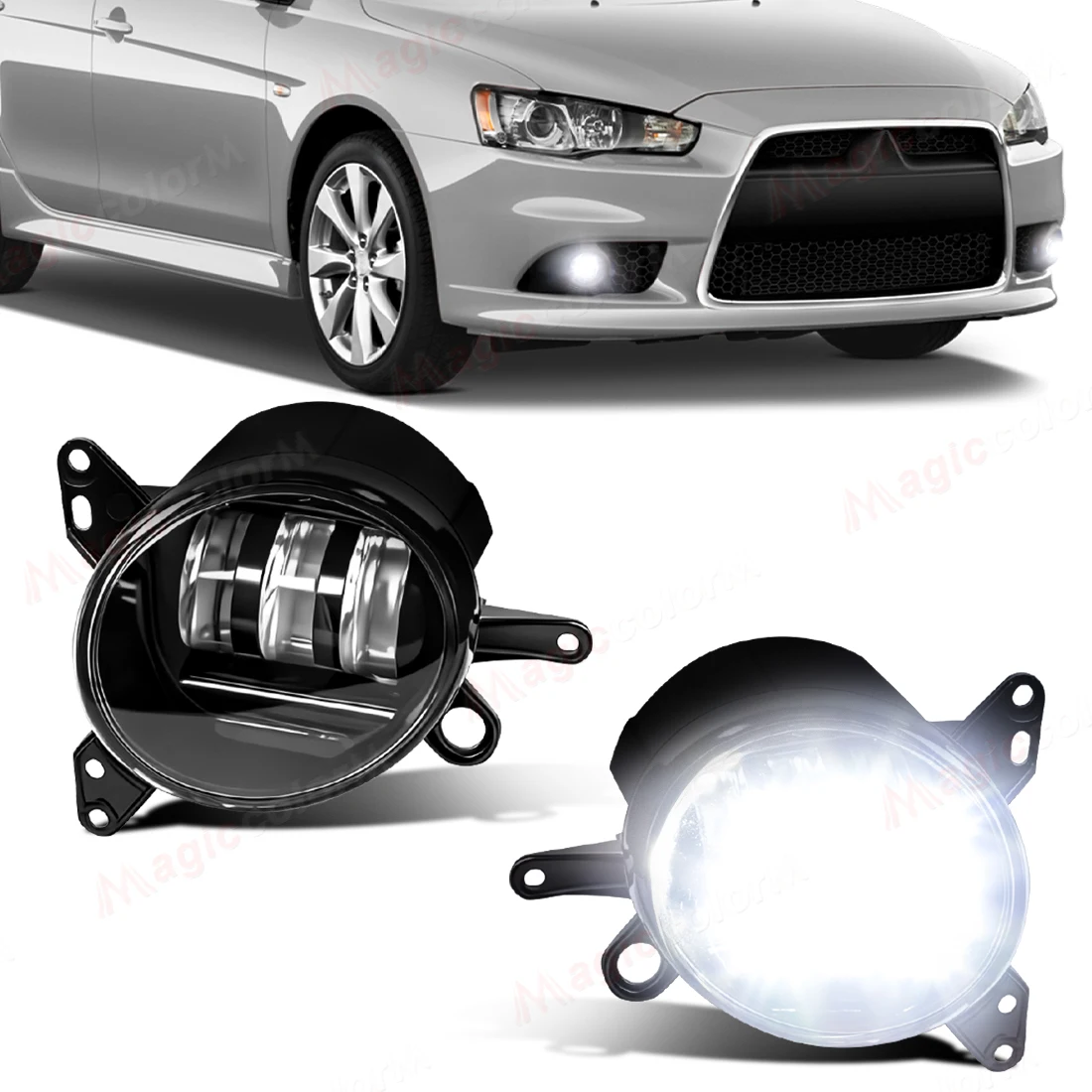

2PCS LED Fog Lamps For Mitsubishi Lancer Lancer-ex 2008 2009 2010 2011 2012 2013 Car LED DRL Front Bumper Daytime Running Lights