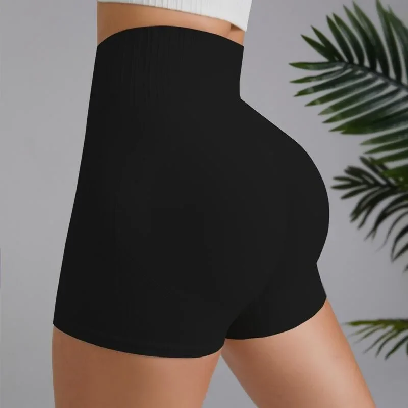 

Women Seamless Slim Shorts Knited Yoga Shorts Outdoor High Waist Hip Liftting Running Cycling Fashion Stretchy Sports Shorts