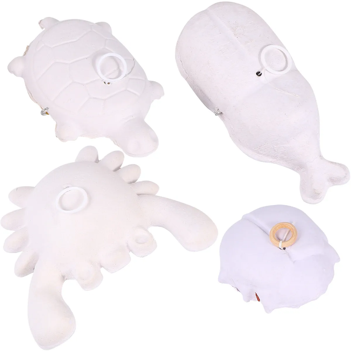 

4Pcs DIY Animal Shape Blank Pull String Vibrating Moving Educational Creative Activity Vibrating Animal