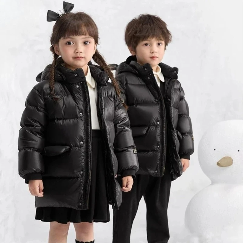 

Bear Ear Vanta Black Graphene Kids Down Jacket 2023 Gold Label Duck Feather Warm