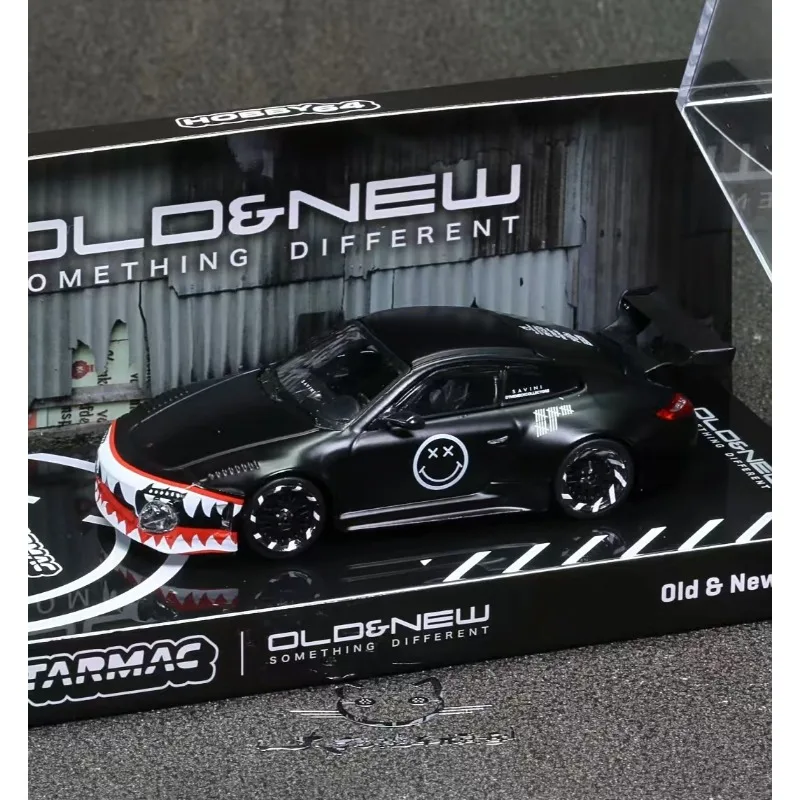 Tarmac Works 1:64 Old & New 997 Shark Car, a gift for boys, an adult collectible figurine.