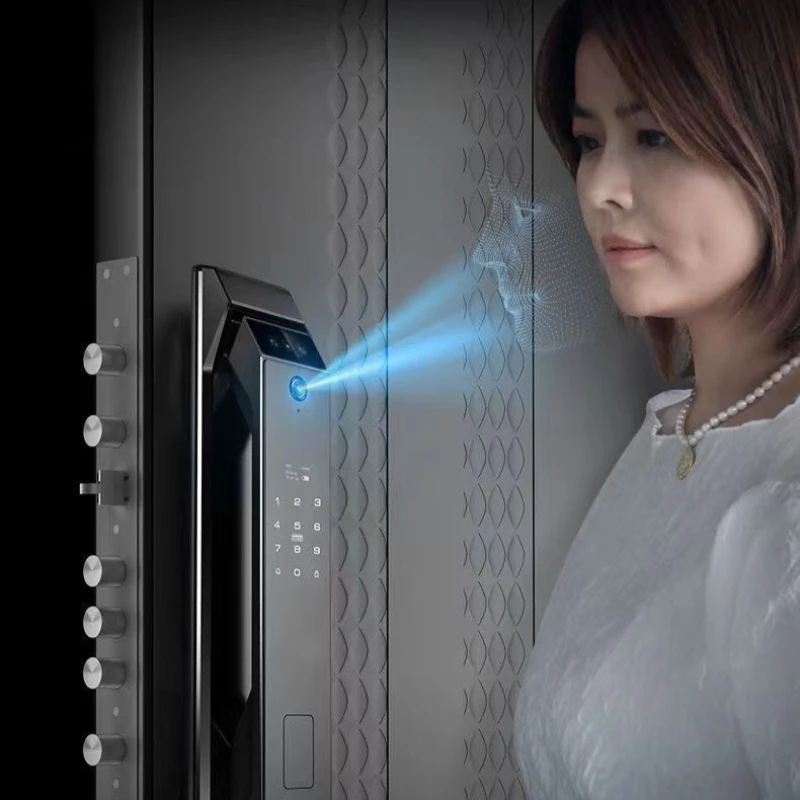 3D Facial Recognition Fingerprint Unlock Entrance Door Password TUYA Smart Lock Anti-theft Door Electronic Lock view 5