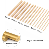1/5/10pcs Solid Brass Rod length 150-500mm diameter 2/3/4/5/6/8mm DIY Hardware Brass Round Bar Rod Circular Wire Tube Modelmakin