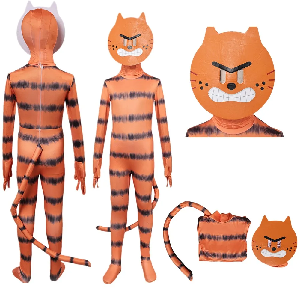 

Anime Detective Dog Kids Petey Jumpsuit Cosplay Mask Bodysuit Costume Outfits Halloween Carnival Party Disguise Children Suit