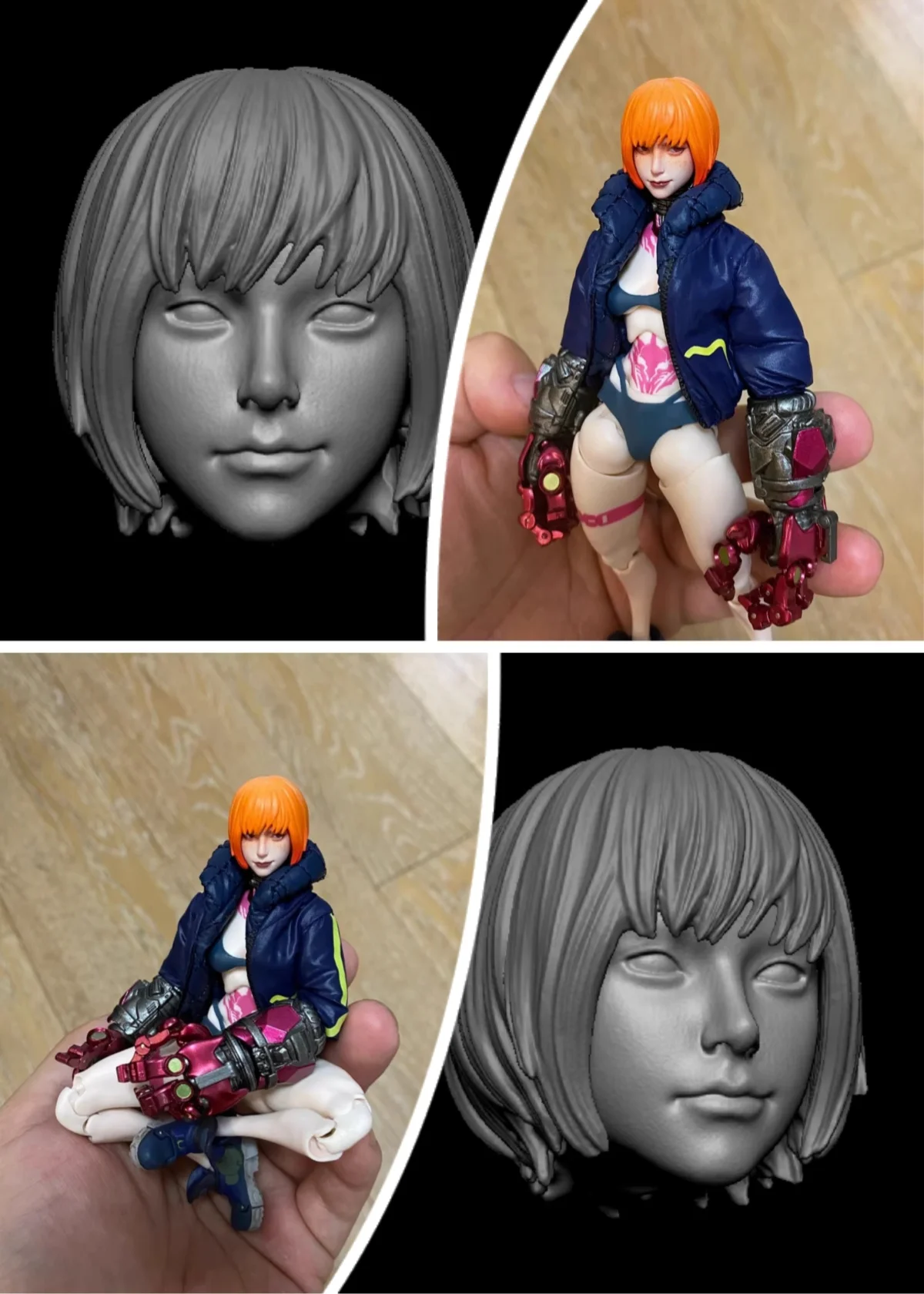 

【30days Made】1/12 Scale Female Soldier Tache Clone Body Unpainted/Painted Head Sculpt Accessories Fit 6''Action Figure Model