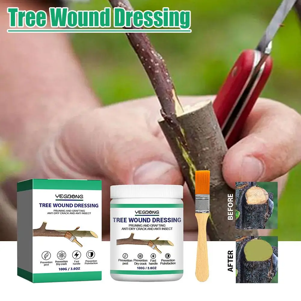 100g Tree Grafting Paste Tree Wound Paste Smear Agent Tree Pruning Sealer Plant Saw Cuts Coating Pruning Heal Wound Repair Tool