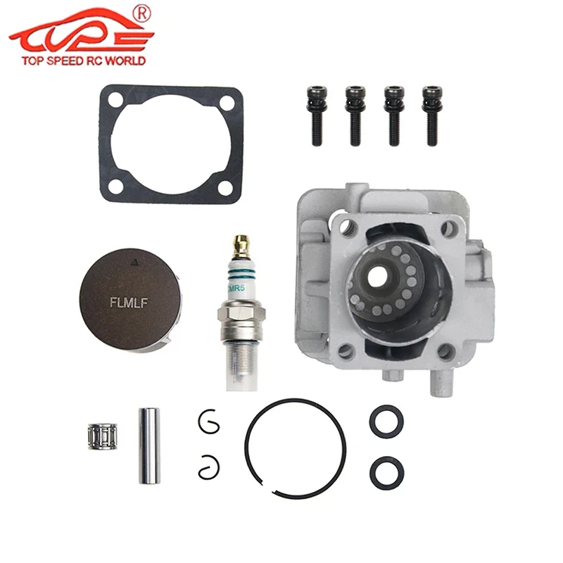 Rc Car Upgrade 30.5CC Casting Cylinder & Piston Set for 1/5 HPI ROFUN ROVAN KM BAJA Losi 5ive T FG GoPed RedCat RCMK CEN DDT FID