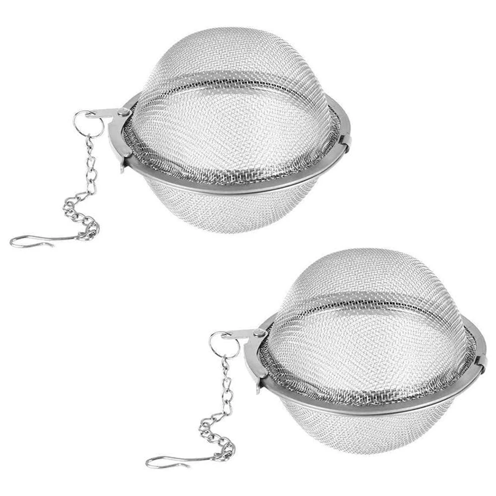 Tea Steeper, Mesh Tea Infuser, Tea Filter Tea Interval Diffuser with Extended Chain Hook for Brew Loose Leaf Tea and Spices