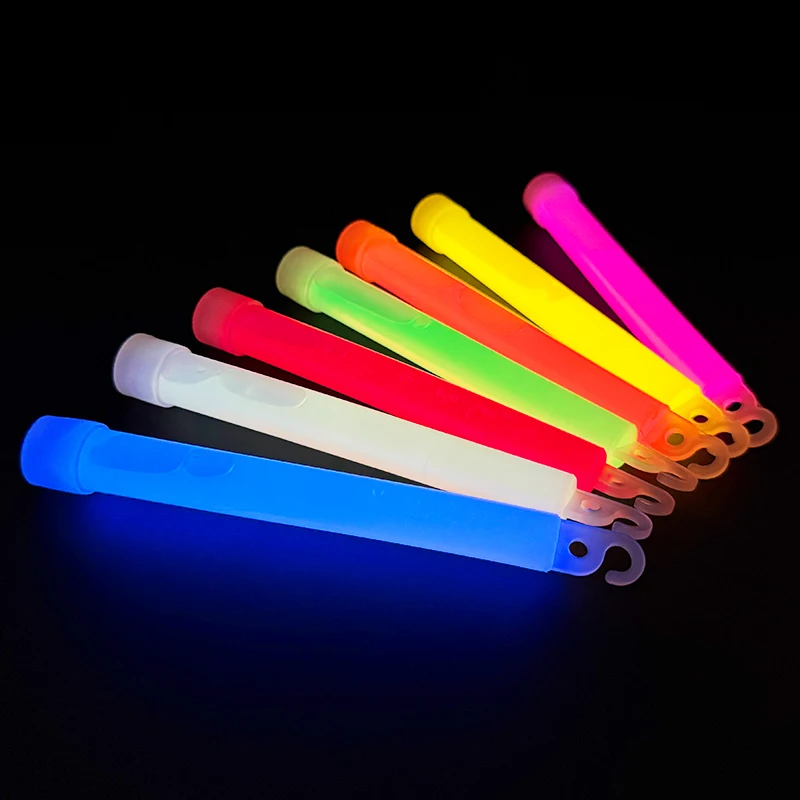 5/10 Stück Leuchtstäbe mit Haken, 15,2 cm, Fluoreszenz-Lichtstab für Wandern, Camping, Outdoor-Zubehör, im Dunkeln leuchtende Party-Dekoration – Detail 9