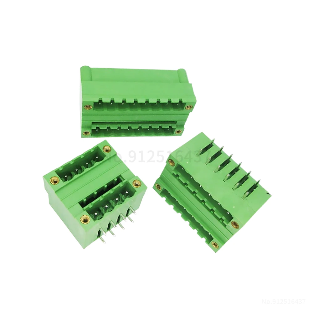 (5 pcs) KF 2EDGVHM 2EDGRHM 5.08MM Double Plug-in with Lugs Double Row Straight Pin/Right Angle Socket 15EDGVHM 15EDGRHM 5.08