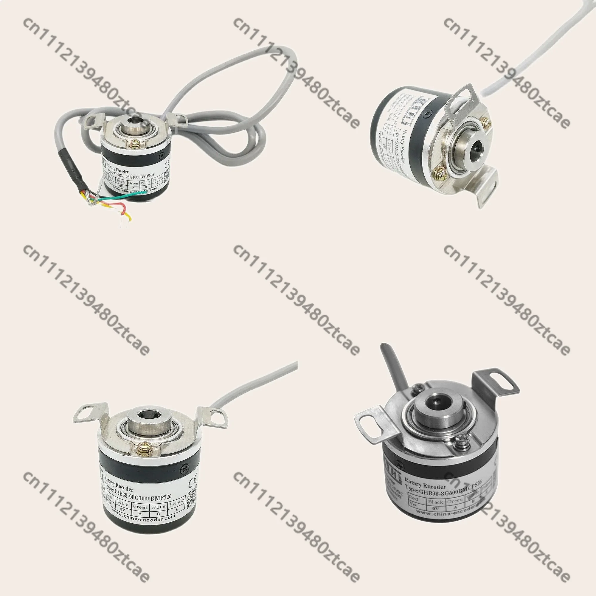 5/6/8mm Semi-Hollow Shaft Rotary Encoder Pulse Output 100-2000PPR 38mm Outer Diameter