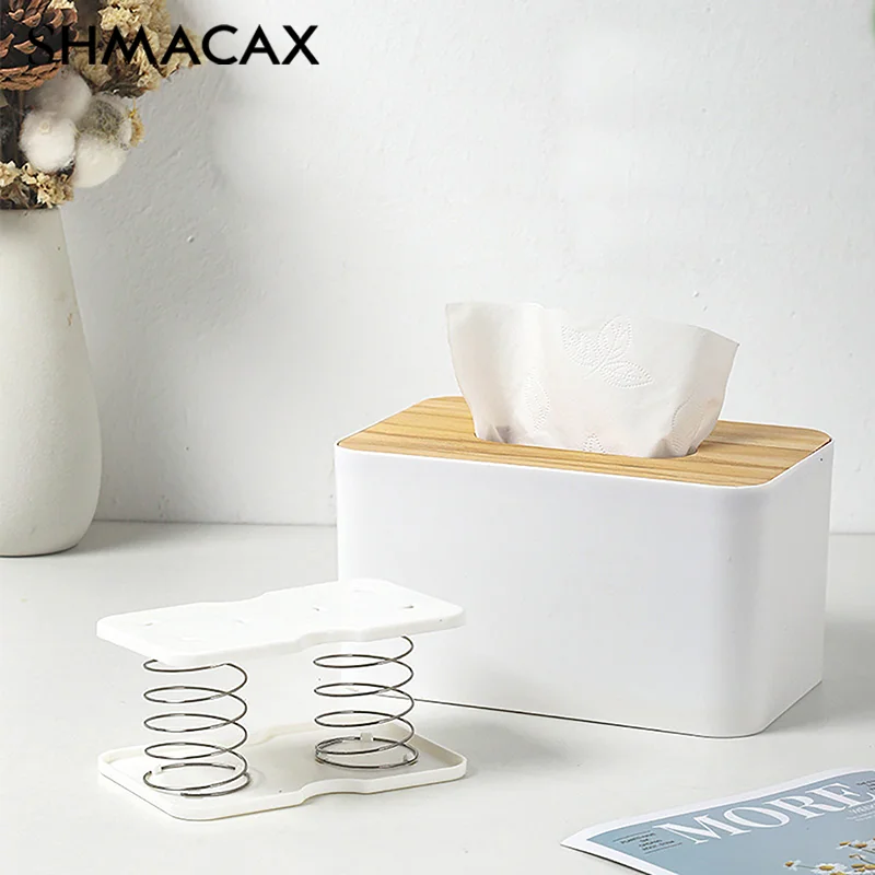 Creative Spring Holder Tissue Box Automatic Lift Spring Loaded Tissue Box Tissue Spring Bracket Car Tissue Box Spring Holder