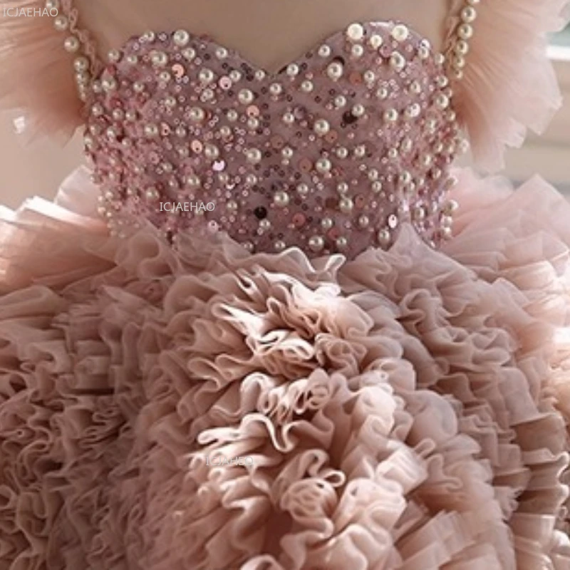 فستان الأميرة منتفخ لعيد الميلاد للفتيات، ثوب مسائي للأطفال، ثوب حفلة للأطفال، أزياء رسمية للحفلات