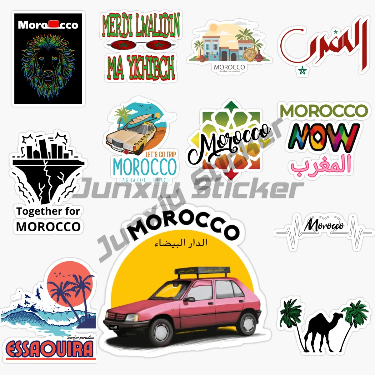 

Moroccan Landscape Flag Emblem Car Stickers Vinyl Self Adhesive Stickers Decal Accessories