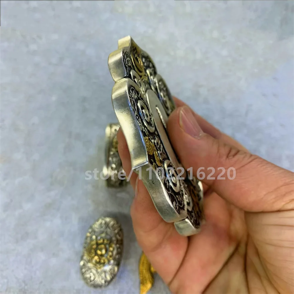 Exquisite Phoenix  Copper Gold Plated Silver Tsuba Handguard Fuchi Kashira Menuki For Real Japan Samurai Katana Sword Fittings