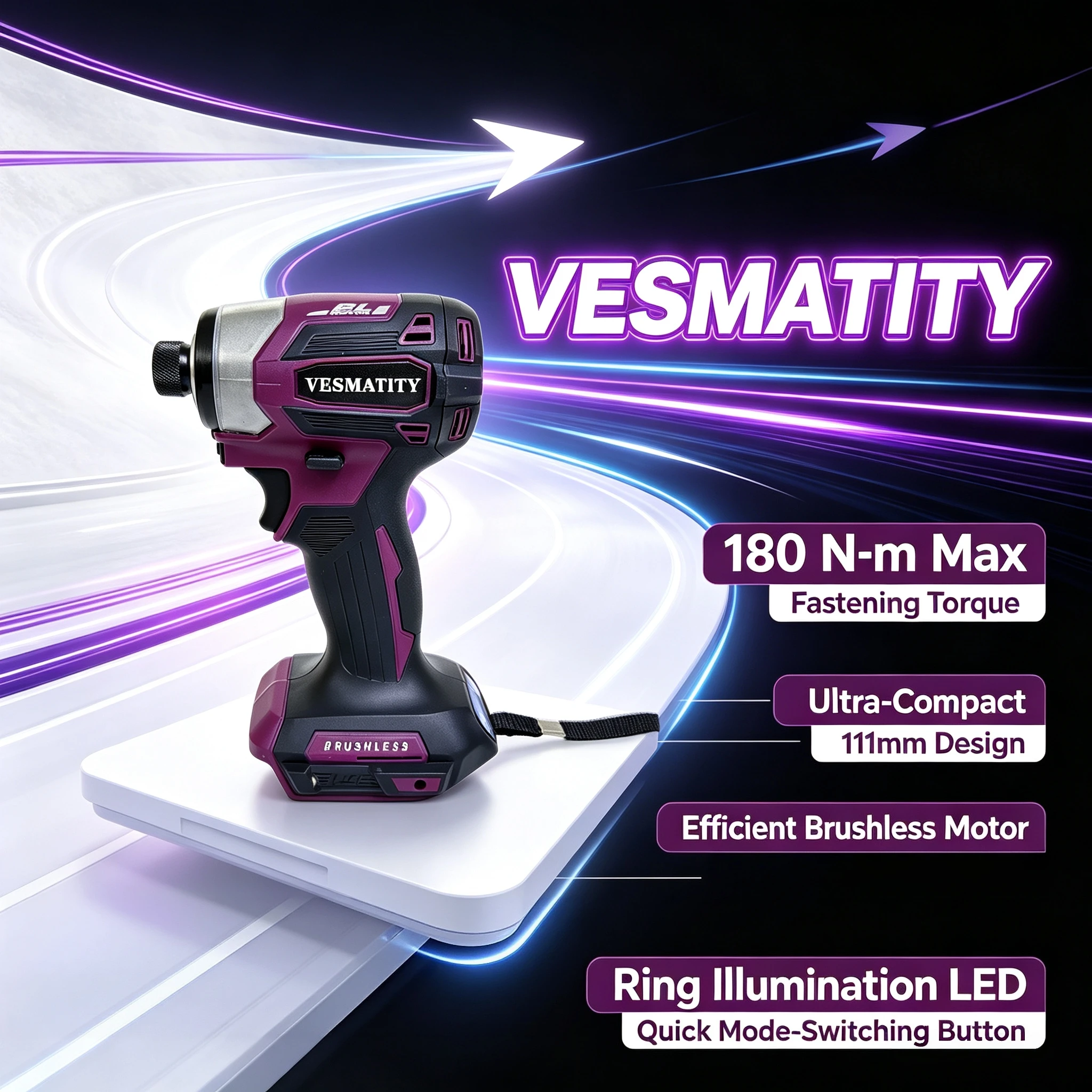 Heavy Equipment Battery - Vesmatity 1800RPM T-Mode Impact Driver 180Nm