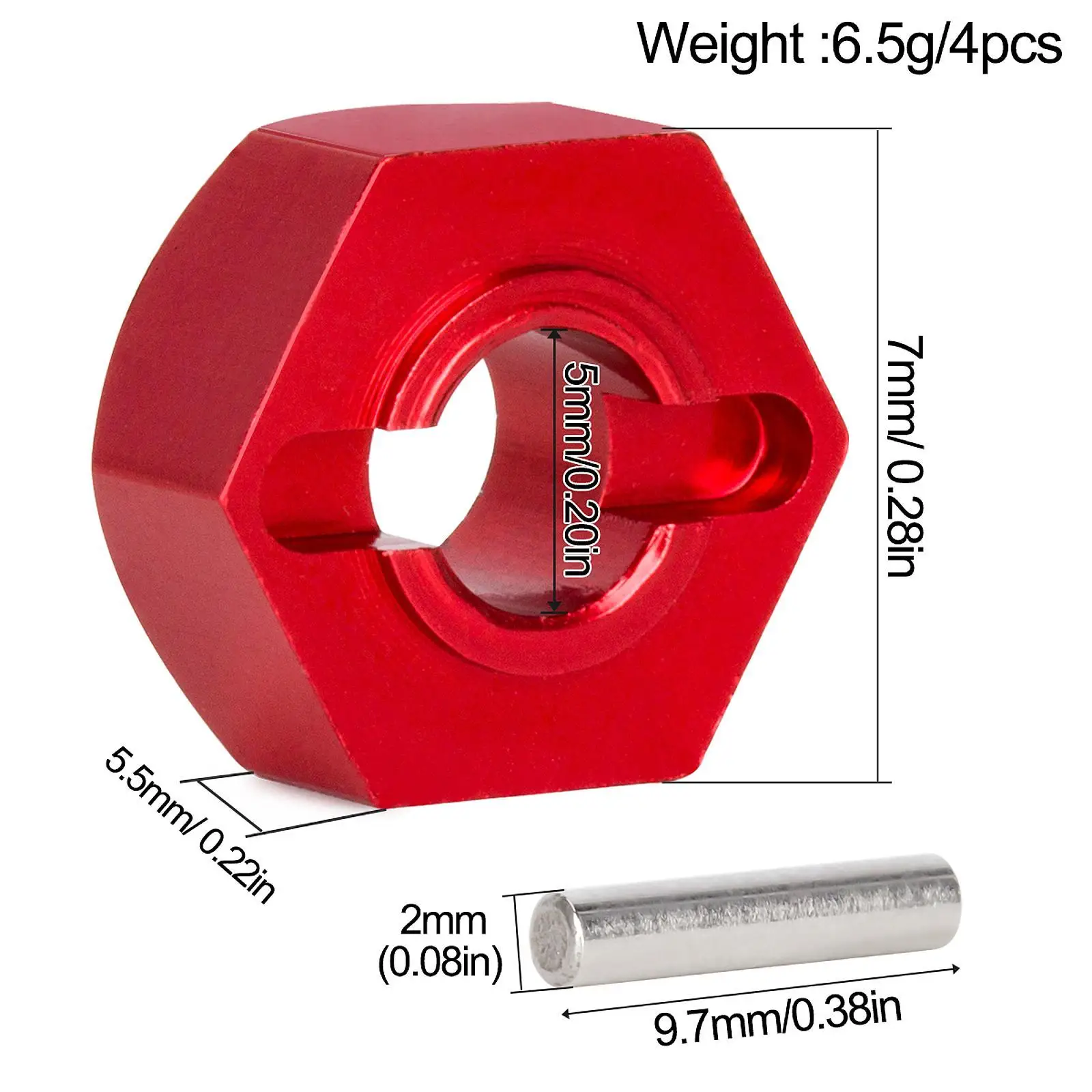 Adattatori per mozzo ruota motrice per auto RC in alluminio antiscivolo professionale sostituisce facile da installare fai da te per 1/14 RC 14210 con perni