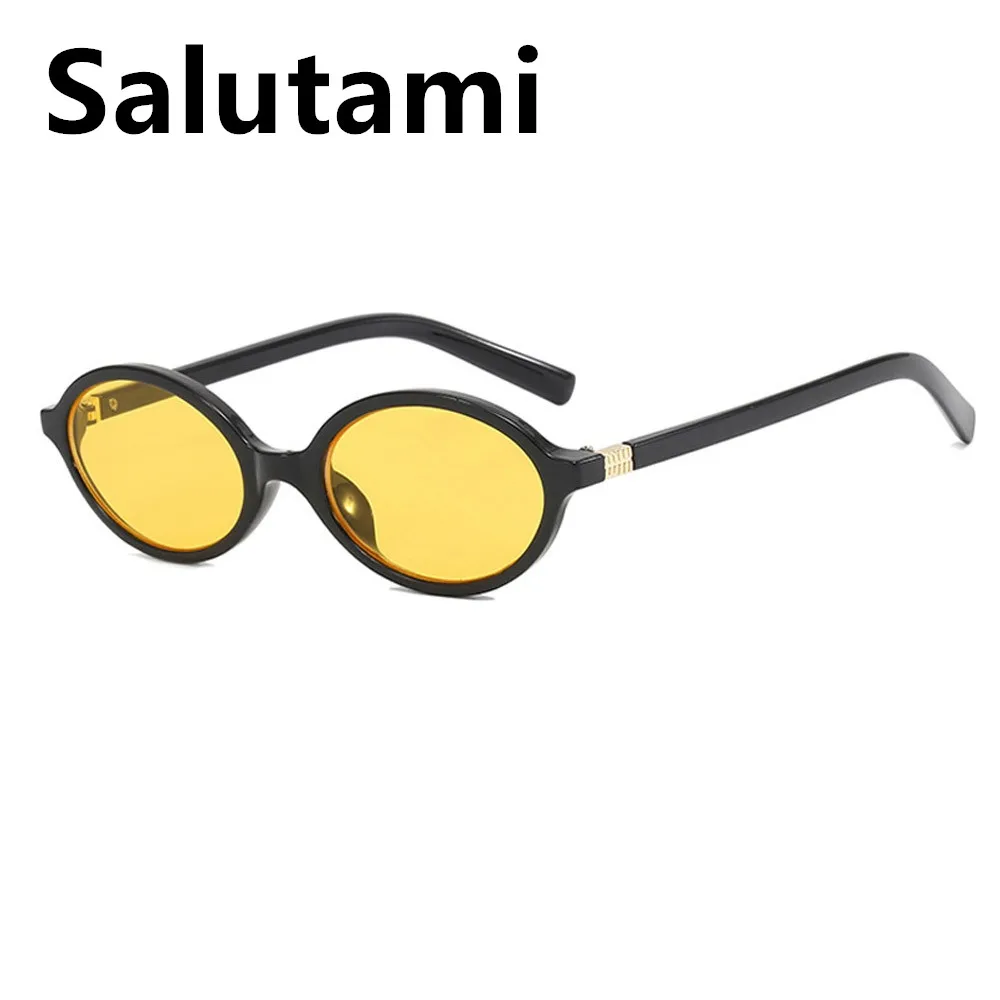 Vintage Kleine Ovale Luipaard Zwarte Zonnebril voor Vrouwen Nieuwe Mode Merk Gradiënt Elegante Y2K Zonnebril Dames Hip Hop Shades