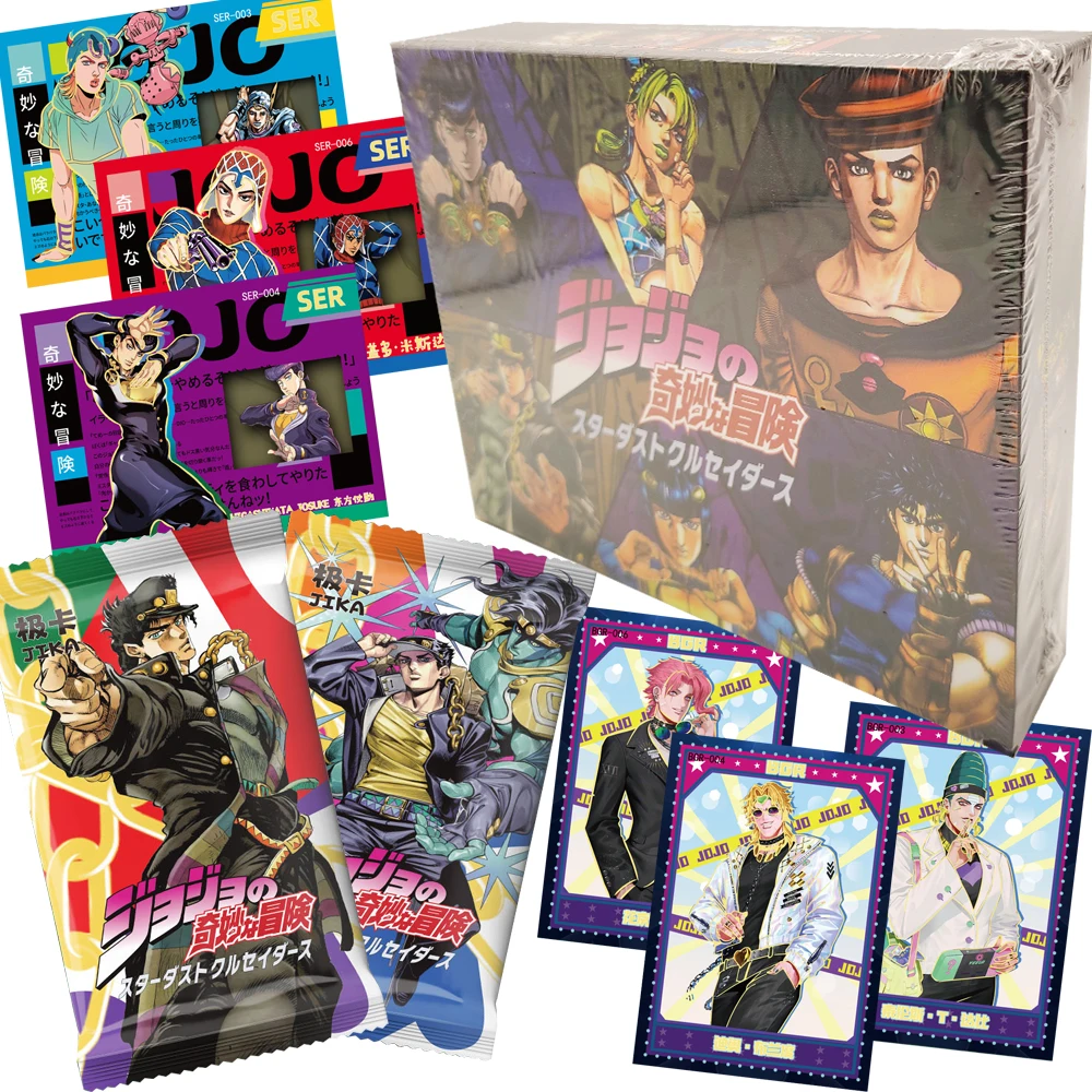 

JoJo Bizarre Adventure Collection Cards Kujō Jōtarō Jonathan Joestar Anime Rare Art Exquisite Noctilucent Cards Children Gifts