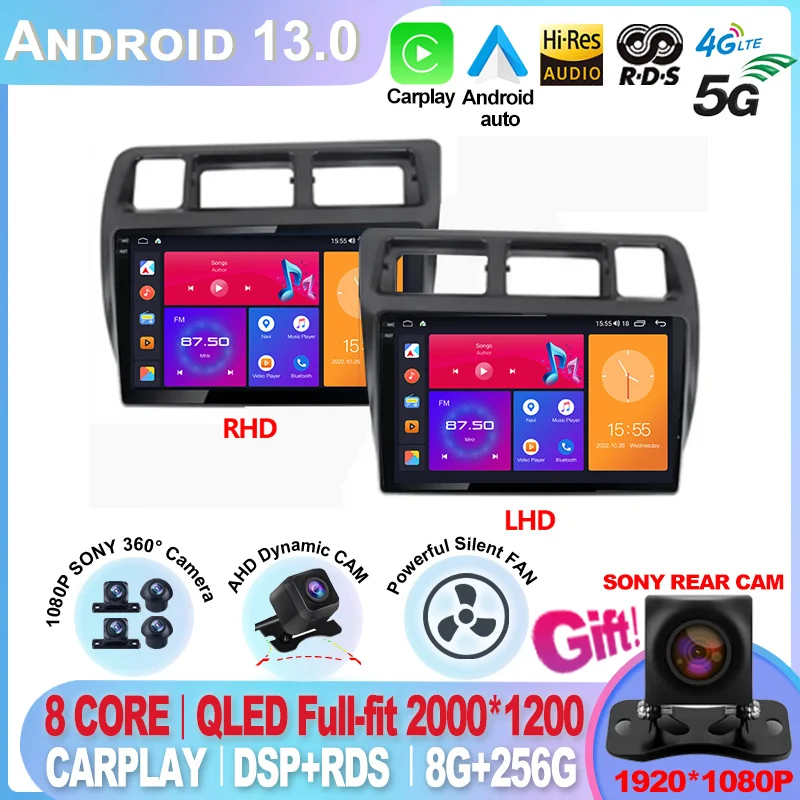 

For Toyota Corolla Sprinter 1993 - 1997 Android13 Car Radio Auto radio Multimedia Video Player Navigatie Carplay No 2Din DVD