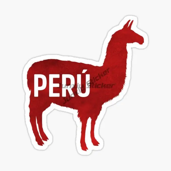 

Retro Llama Peru RV Laptop Car Sticker Refrigerator Decal Windshield Vinyl Self-adhesive Car Sticker