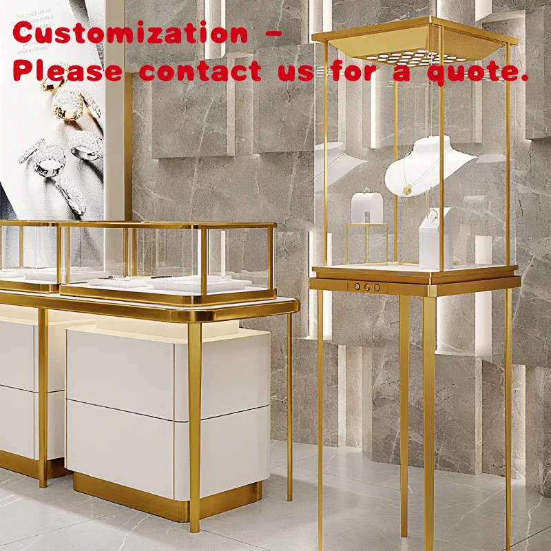custom.Customizable Jewelry Display Cabinet with Modern Design Retail Stores and Exhibitions