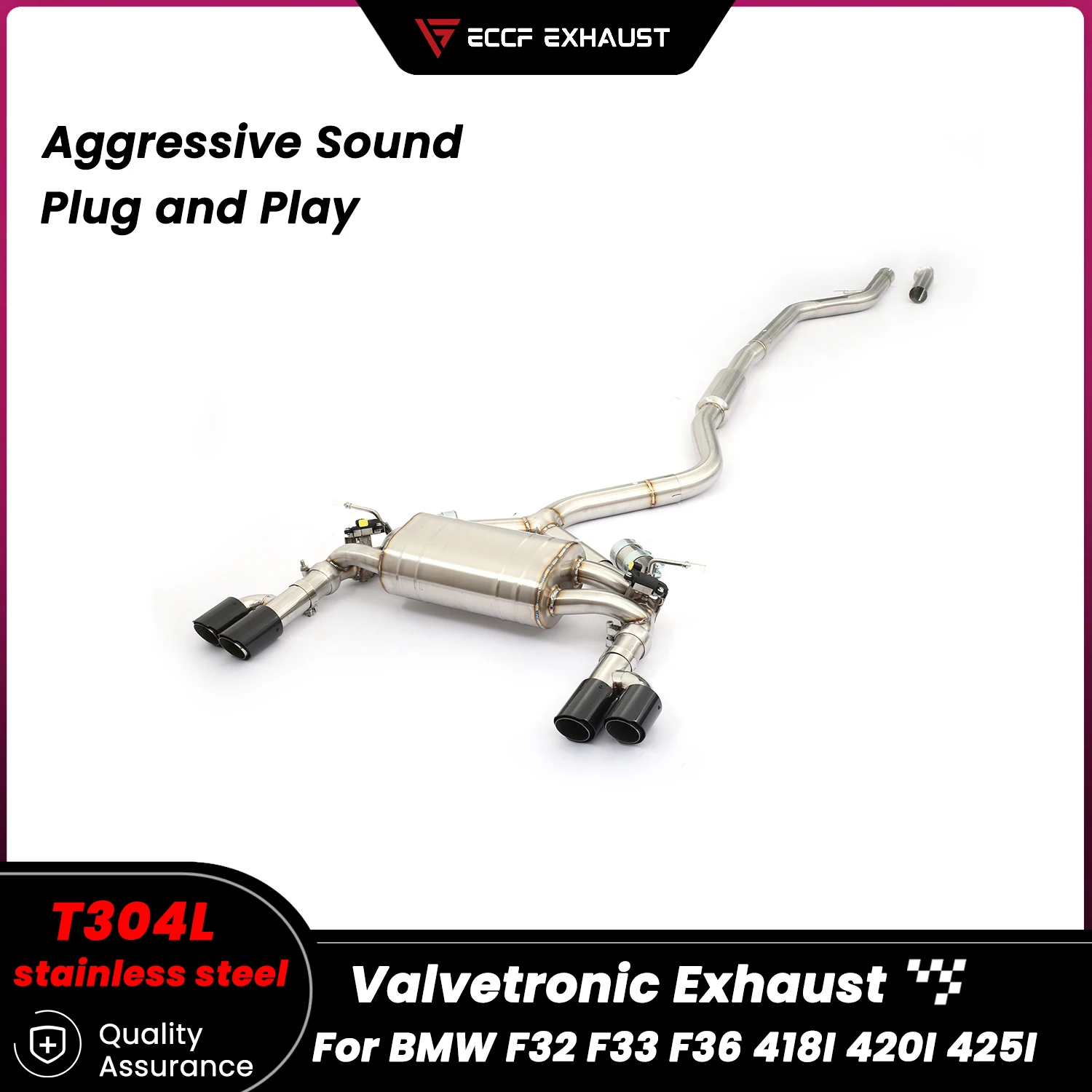 

Valvetronic Sporty Catback Exhaust for BMW F32 F33 F36 418I 420I 425I Freely Adjustable Sound Control Easy Installation