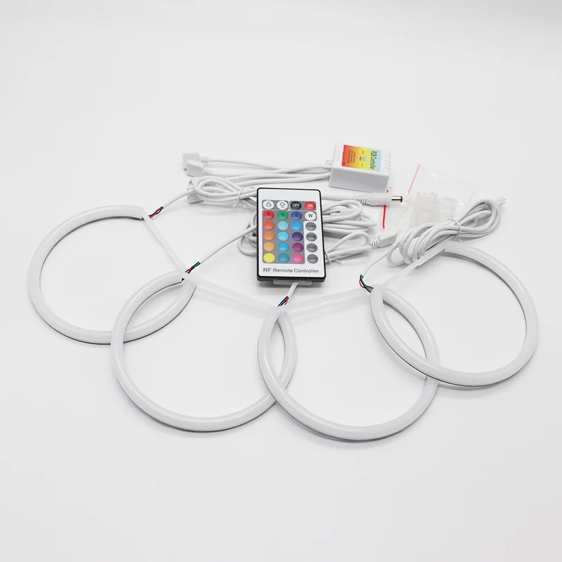 Complete Set 16-Color RGB Cotton LED Angel Eye Rings For BMW 3 Series E46 316i 318i 320d 320i 323i 328i 330i Remote Control view 4