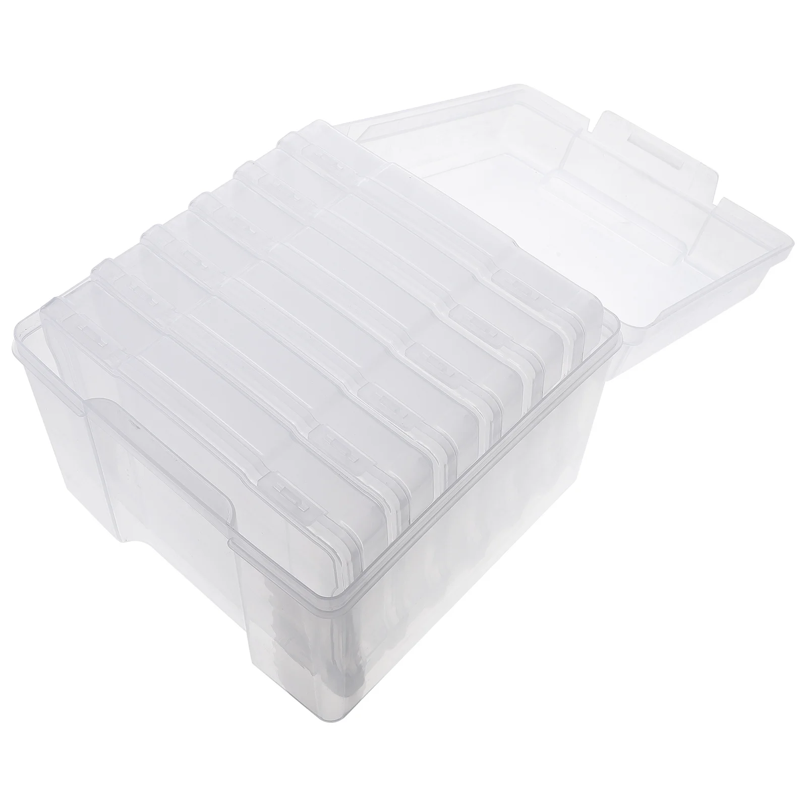 

1Set Photo Box Organizer Plastic Greeting Card Storage Scrapbook Stackable Cards Case Craft Organizer Set