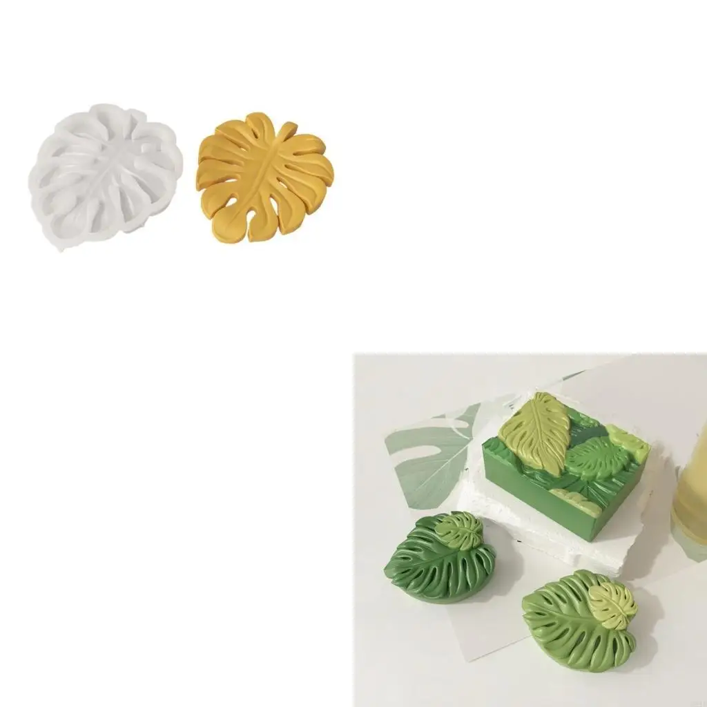 Sturdy Monstera Designs Coasters Mold Silicone Resin Mold for Epoxy Coasters and Cup Mats Creations