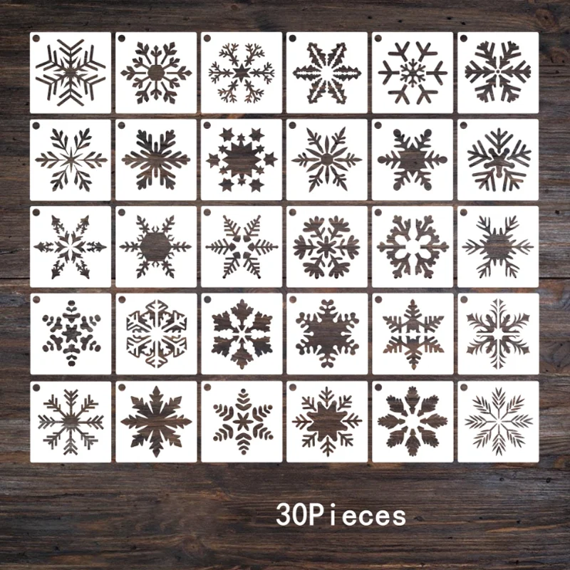 

7.6*7.6cm Christmas Snowflake Stencils DIY Layering Wall Scrapbook Coloring Embossing Decora Graffiti Painting Template Reusable