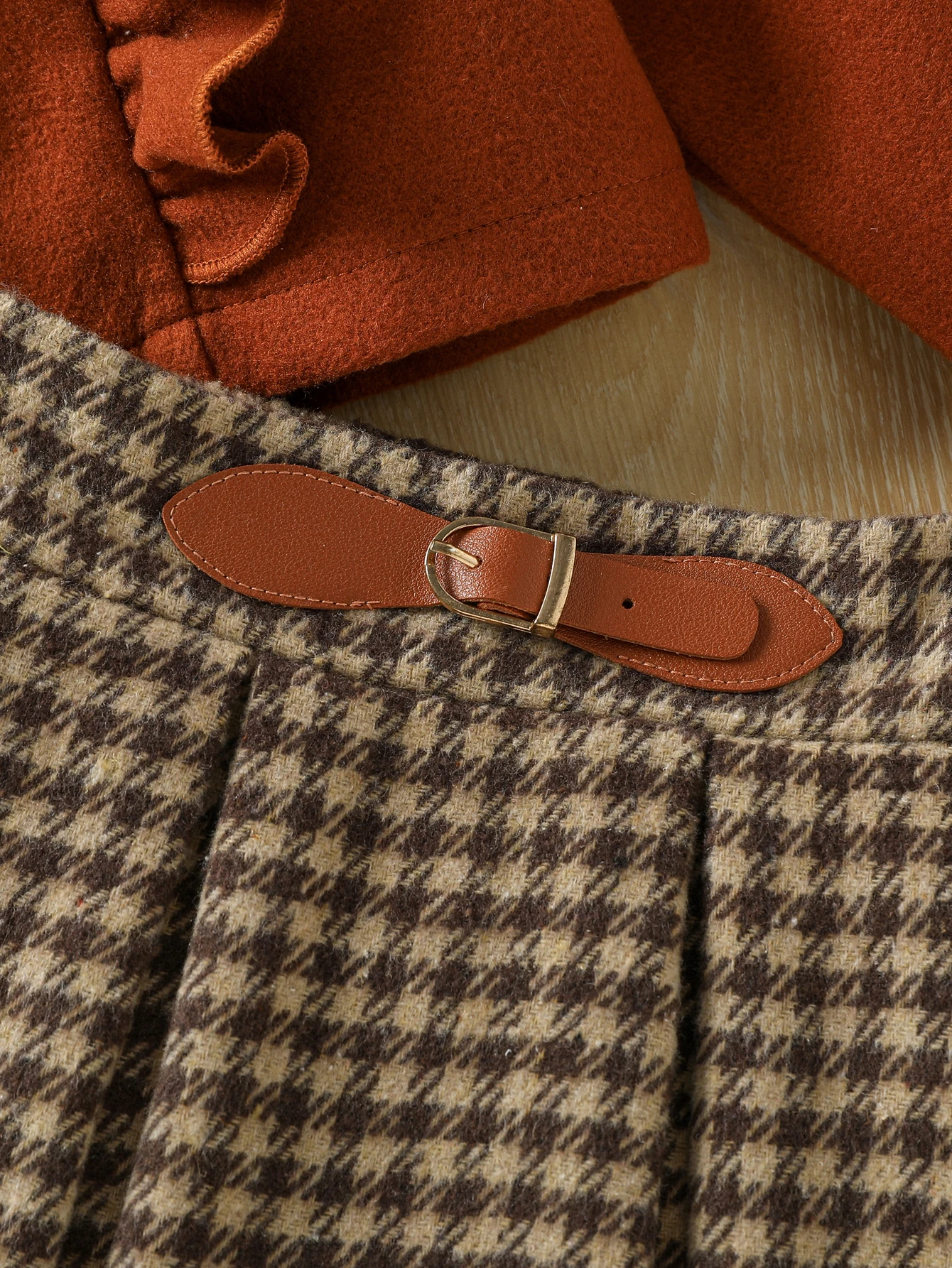 2025 أطفال الخريف الشتاء دعوى للفتيات طوق السترة معطف والتنانير 2 قطعة ملابس الأطفال الأنيقة لمجموعة الموضة 1-7Y