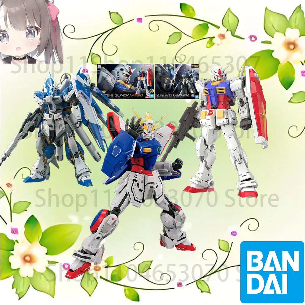 

Bandai Original GUNDAM RG RX-93-2 Hi-V GUNDAM SHINING GUNDAM RX-78-2 GUNDAM Anime Action Figure Assembly Model Toys In Stock