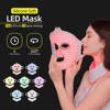 7 Colors Photon Face Neck LED Mask 3D Flexible Silicone Facial Beauty Mask Red Light Infrared Skin Care Repair Skin Wireless Use