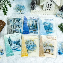 10 sheet Winter snow scenery PET Stickers DIY Scrapbooking Decor Photo Album Creative Stationery Collage Materials Stickers