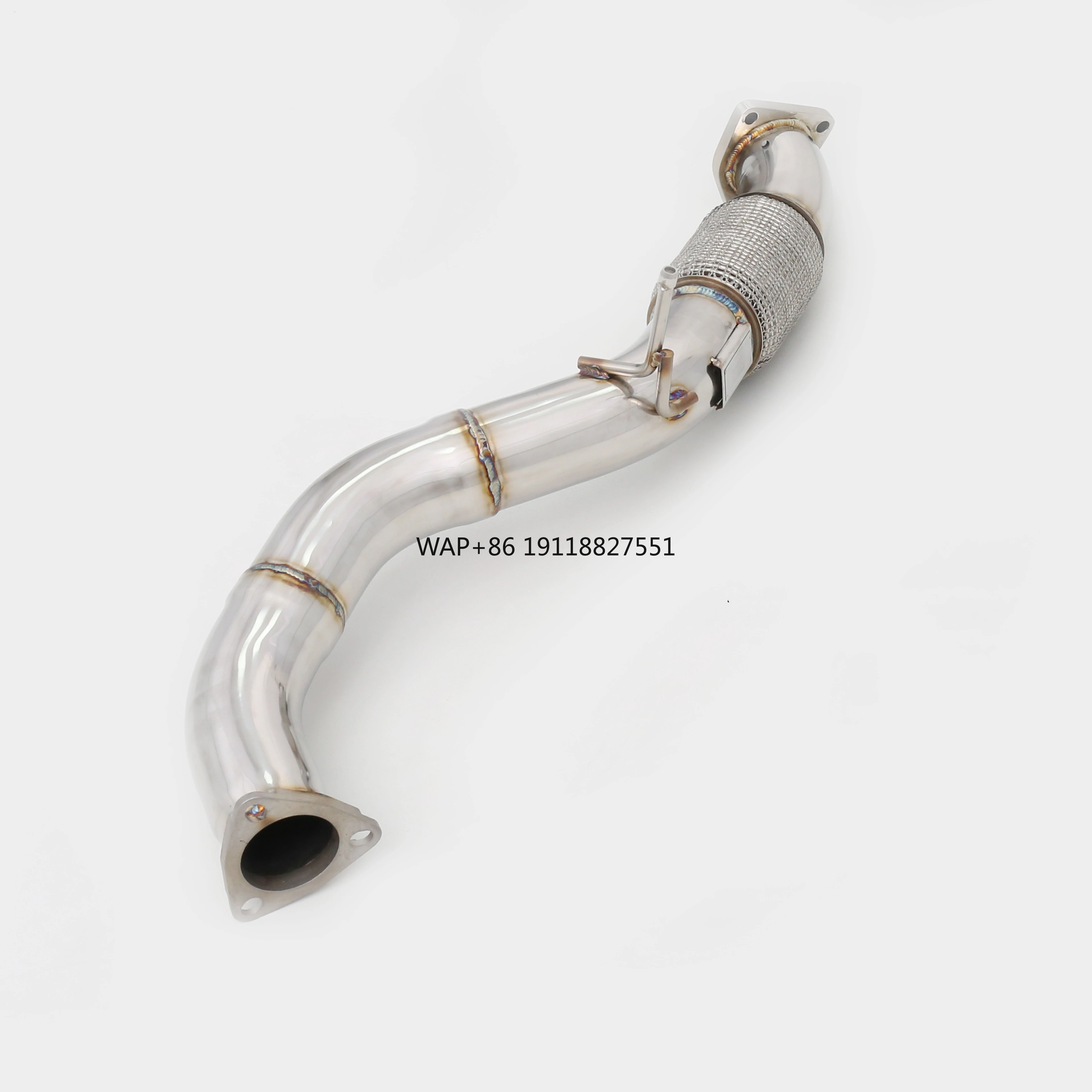 For -R FL5 2.0T Custom Stainless Steel Downpipe Catless Decat Front Pipe