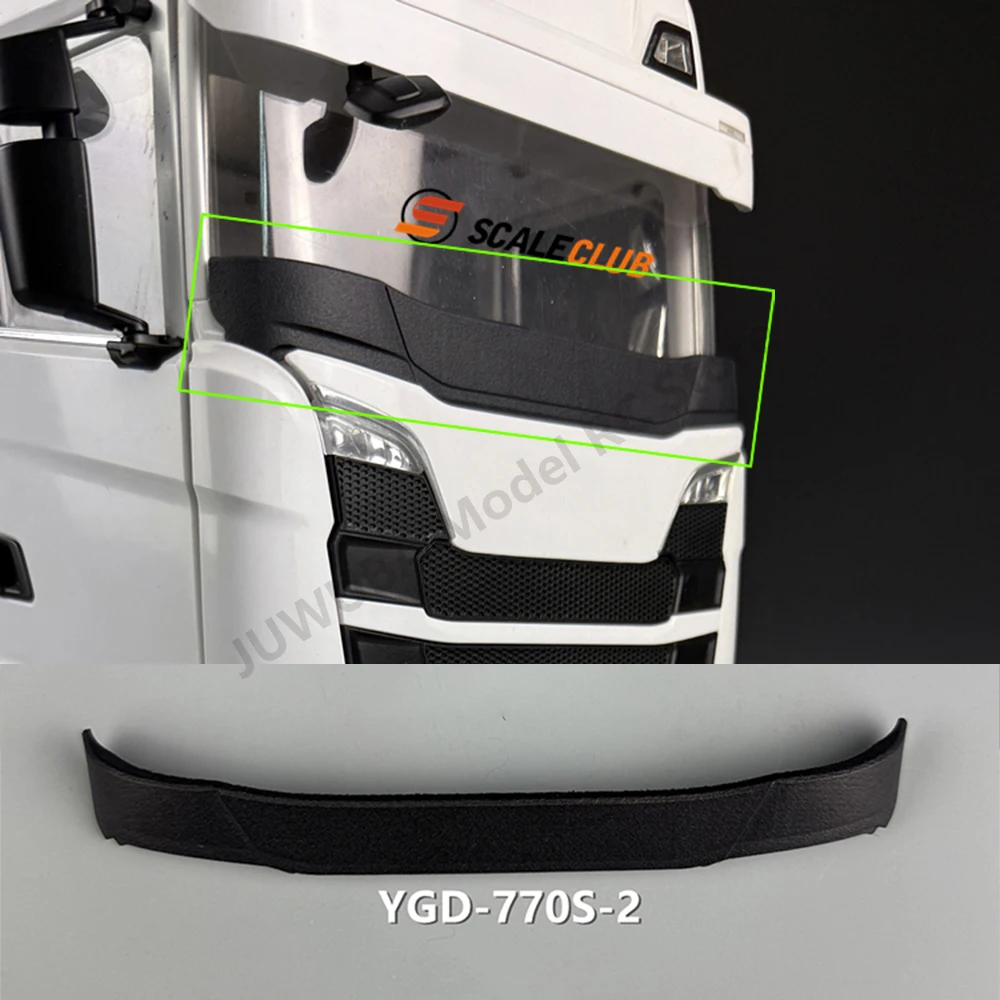 Scaleclub 770S Truck Windshield Bezel For 1/14 Tamiya RC Truck Trailer Scania 770S 56368 56371 Car Model Diy Parts Upgrade Toys