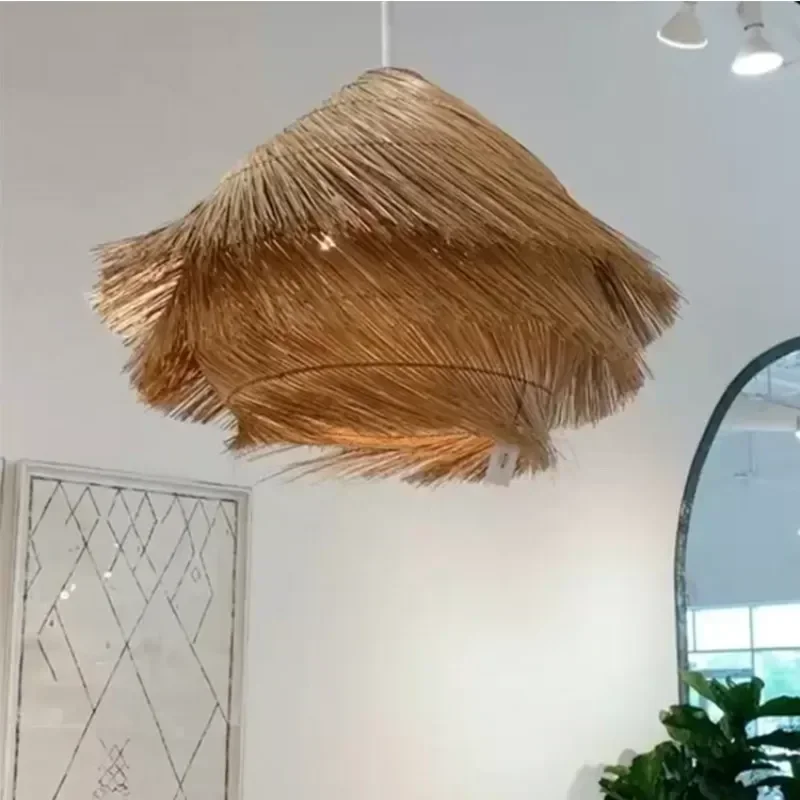 Nordic Rattan Led Pendant Lights For Living Room Home Decoration Japanese Chandelier Lustre Fixtures Dining Room Suspend Lamp