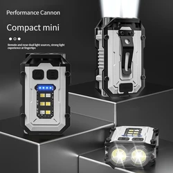 Mini LED Keychain Flashlight EDC 800LM LED Light IPX5 Waterproof Torch Pocket Lantern Rechargeable Outdoor Work KeyLight