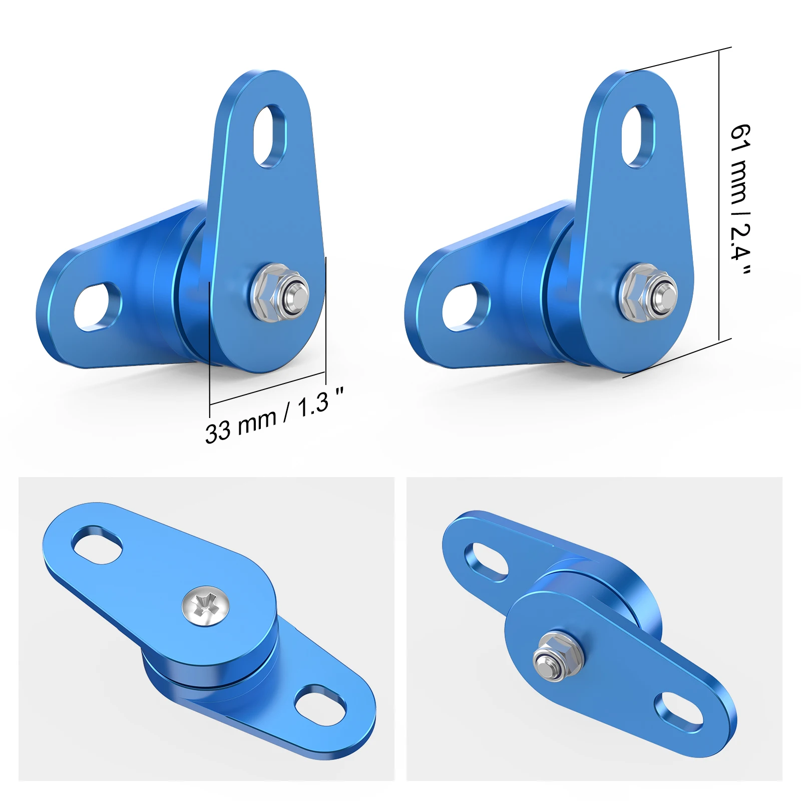 NICECNC Auspuffrohrhalterungen für Yamaha Banshee 350 YFZ350 YFZ350SP 1987–2006, verstellbare Aluminium-Schalldämpferhalterung für ATV – Detail 6