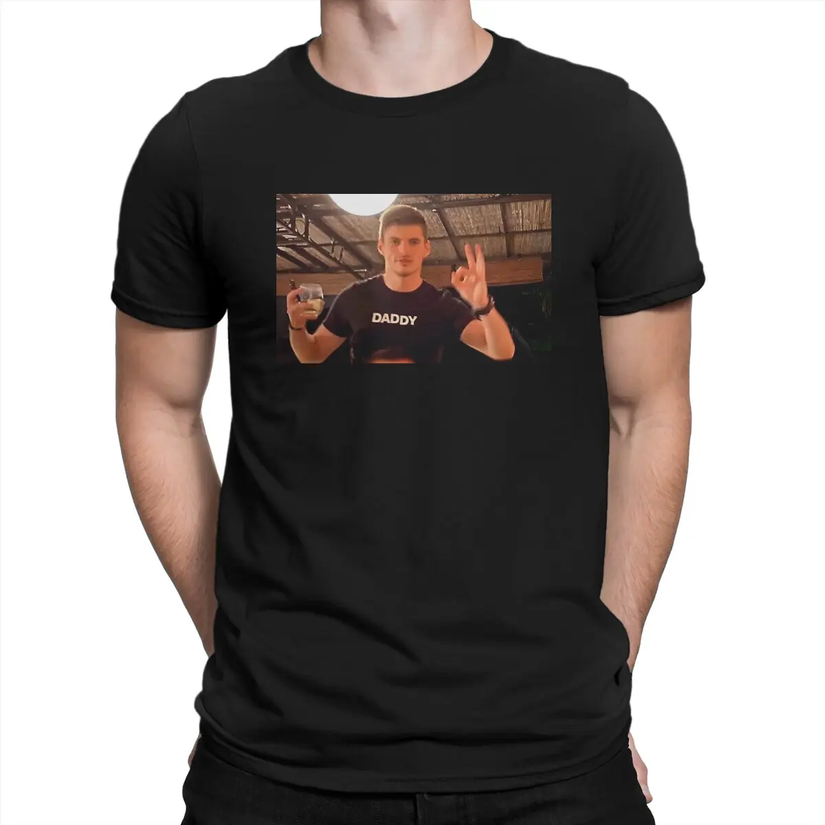 Max Verstappens Newest TShirt for Men Max Dadstappen Round Collar Basic T Shirt Personalize Birthday Gifts Tops