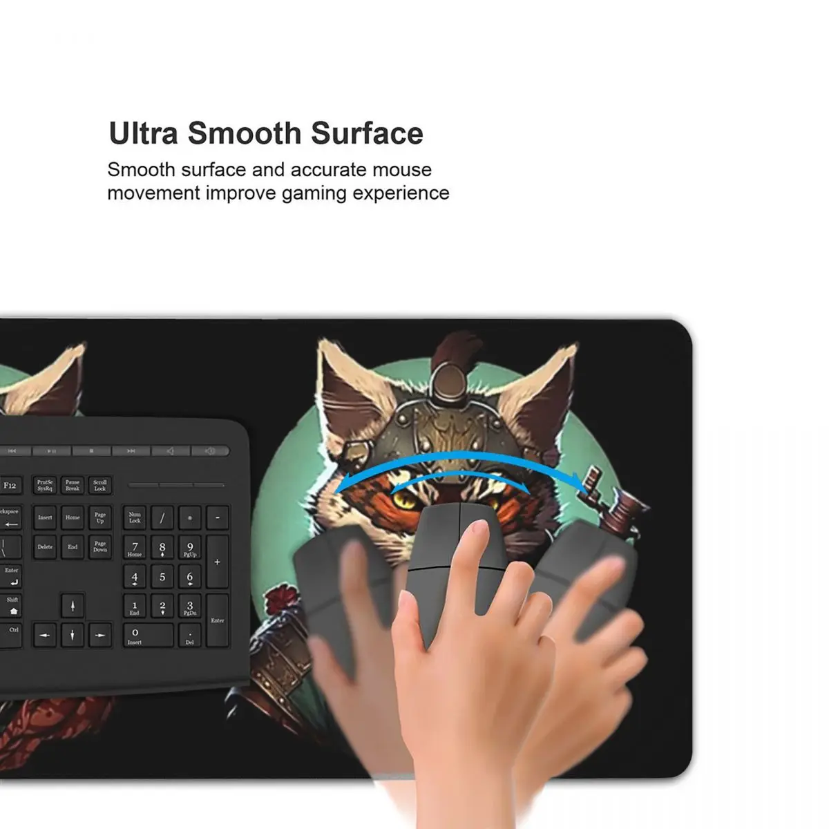 Cats Anime Samurai Sword 1 Large Mouse Pad Computer Keyboard Mouse Mat Gamer PC Laptop Desk Mat Office Accessories Table Mats