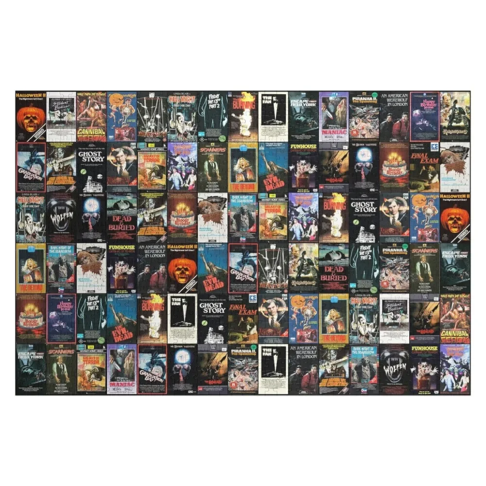 RETRO HORROR VHS ARTWORK - 1981 Jigsaw Puzzle Animal Scale Motors Wooden Animal Christmas Toys Puzzle